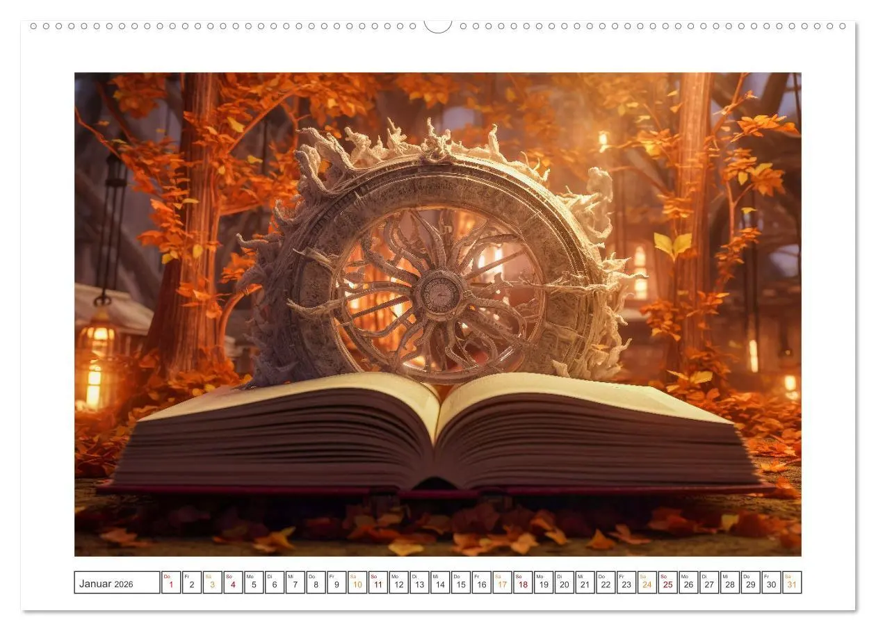 Bild: 9783457514238 | Zauberbuch - Terra Magica (Wandkalender 2026 DIN A2 quer), CALVENDO...