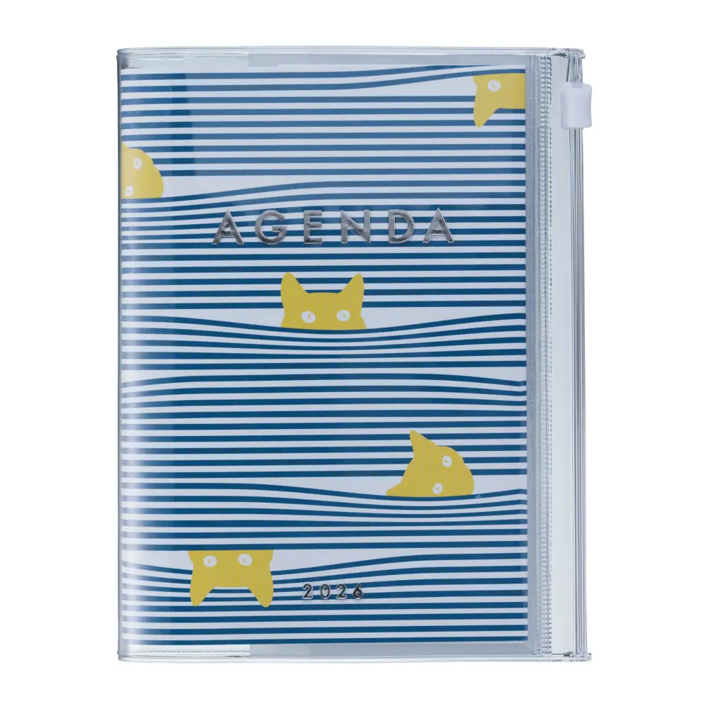 Cover: 4550045144338 | MARK'S 2025/26 Taschenkalender, B6 Cats, Navy | Mark's Inc | Kalender