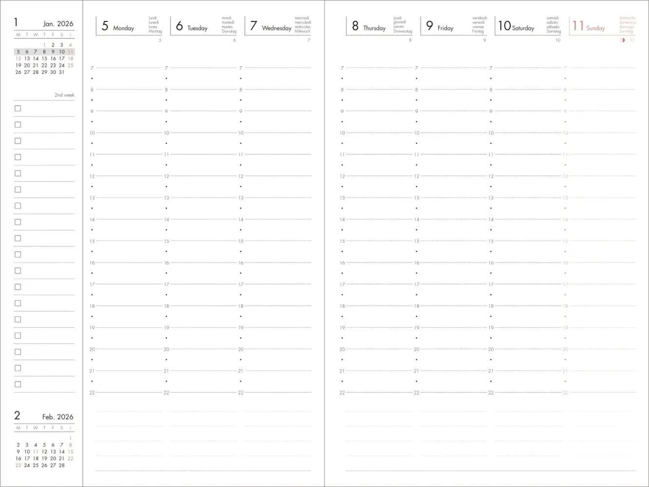 Bild: 4550045144338 | MARK'S 2025/26 Taschenkalender, B6 Cats, Navy | Mark's Inc | Kalender