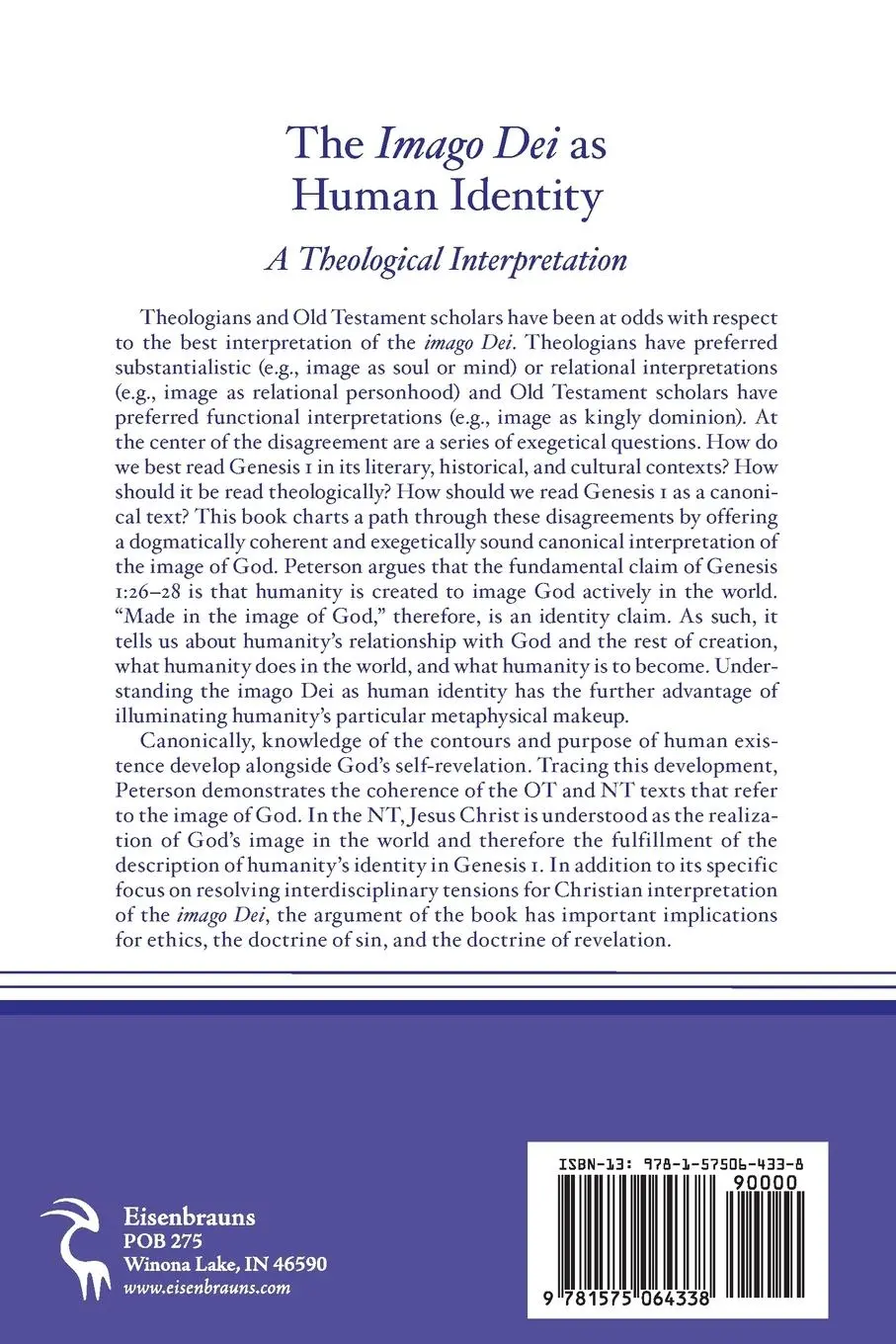 Rückseite: 9781575064338 | Journal of Theological Interpretation Supplements | Ryan S. Peterson