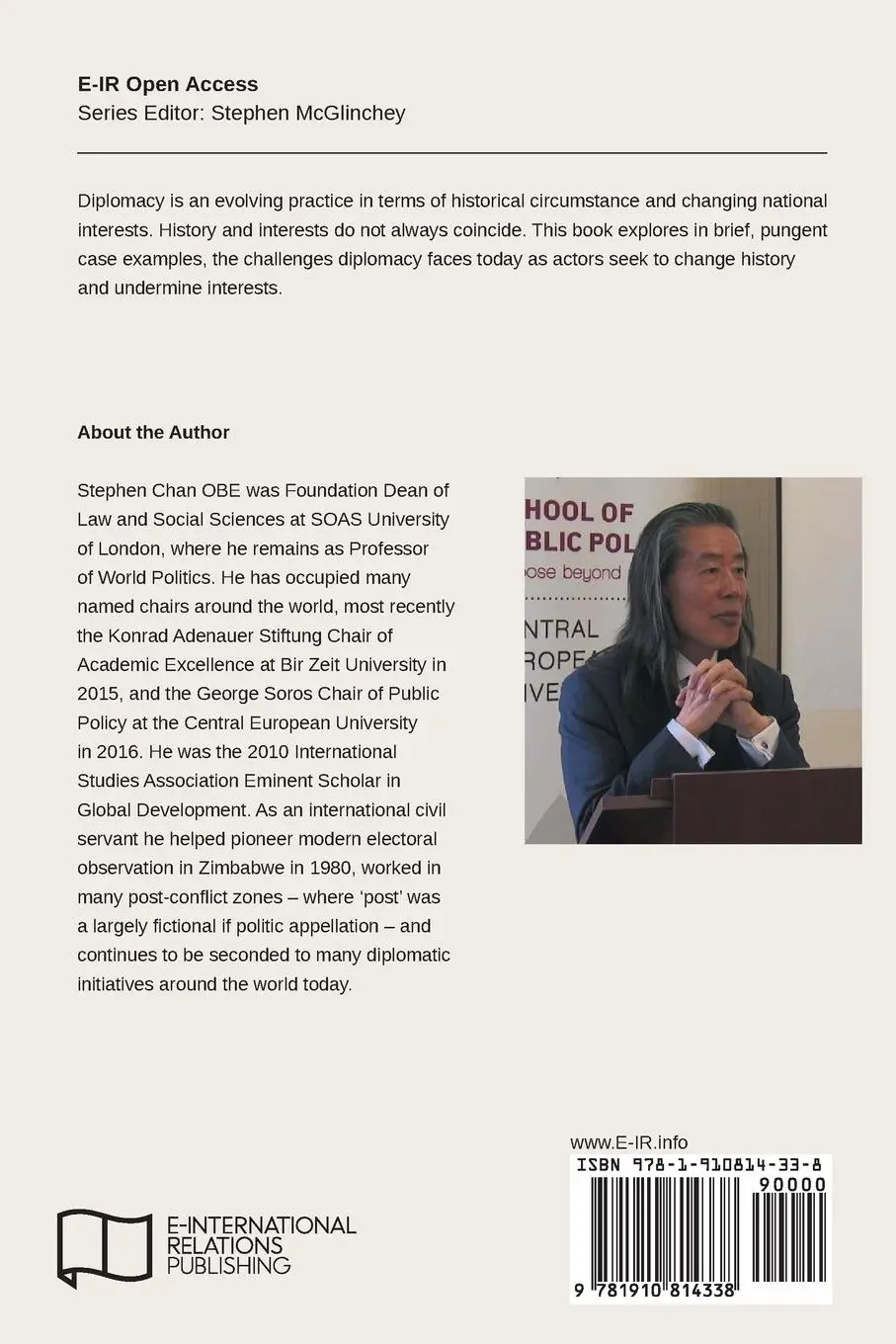 Rückseite: 9781910814338 | Meditations on Diplomacy | Stephen Chan | Taschenbuch | Englisch