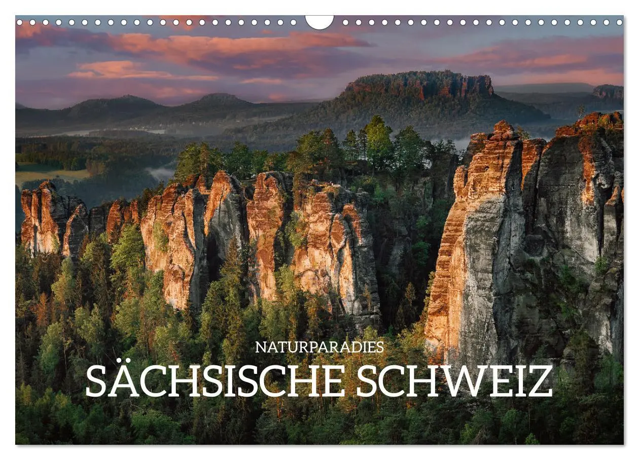 Cover: 9783457504338 | Naturparadies Sächsische Schweiz (Wandkalender 2026 DIN A3 quer),...