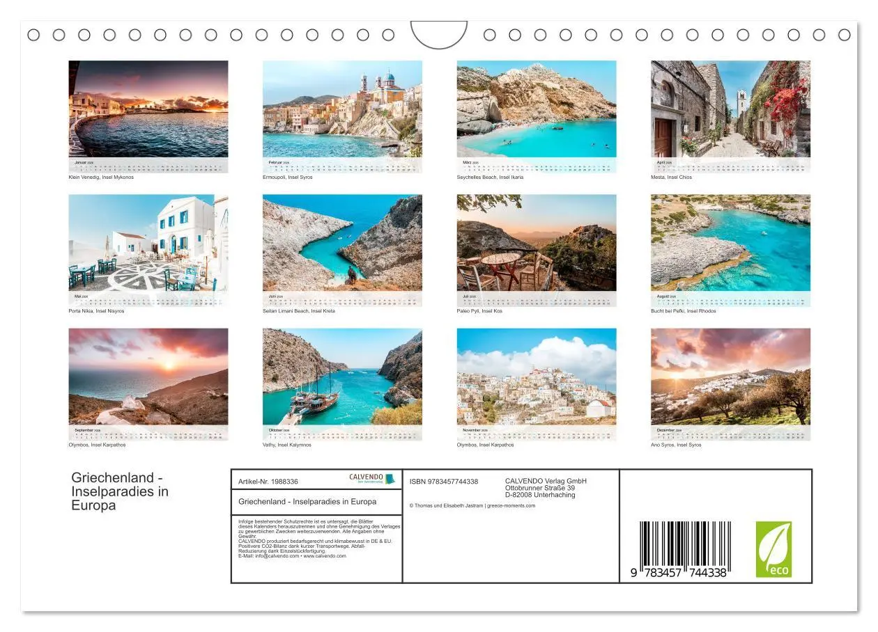 Bild: 9783457744338 | Griechenland - Inselparadies in Europa (Wandkalender 2026 DIN A4...