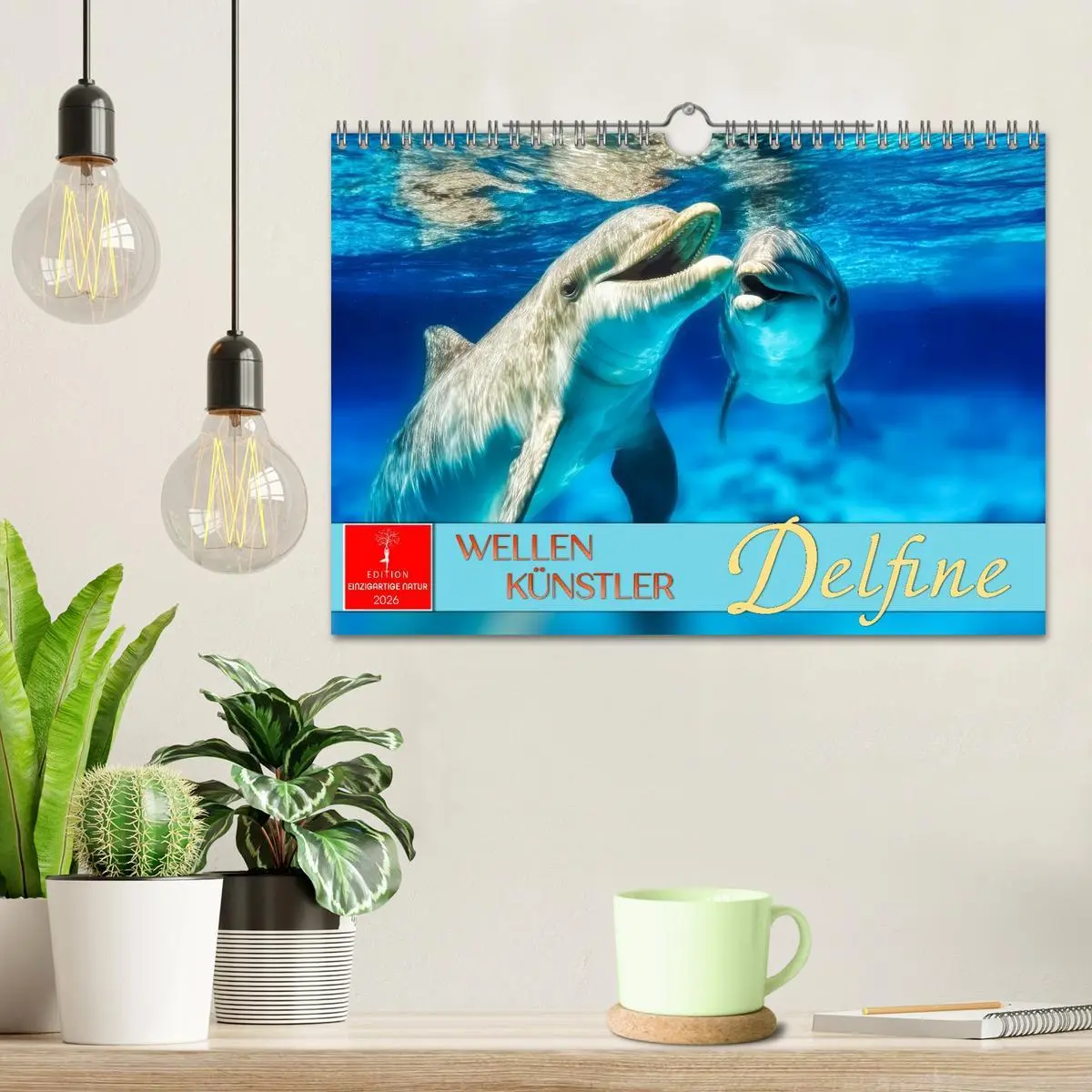 Bild: 9783516214338 | Delfine - Wellen Künstler (Wandkalender 2026 DIN A4 quer), CALVENDO...