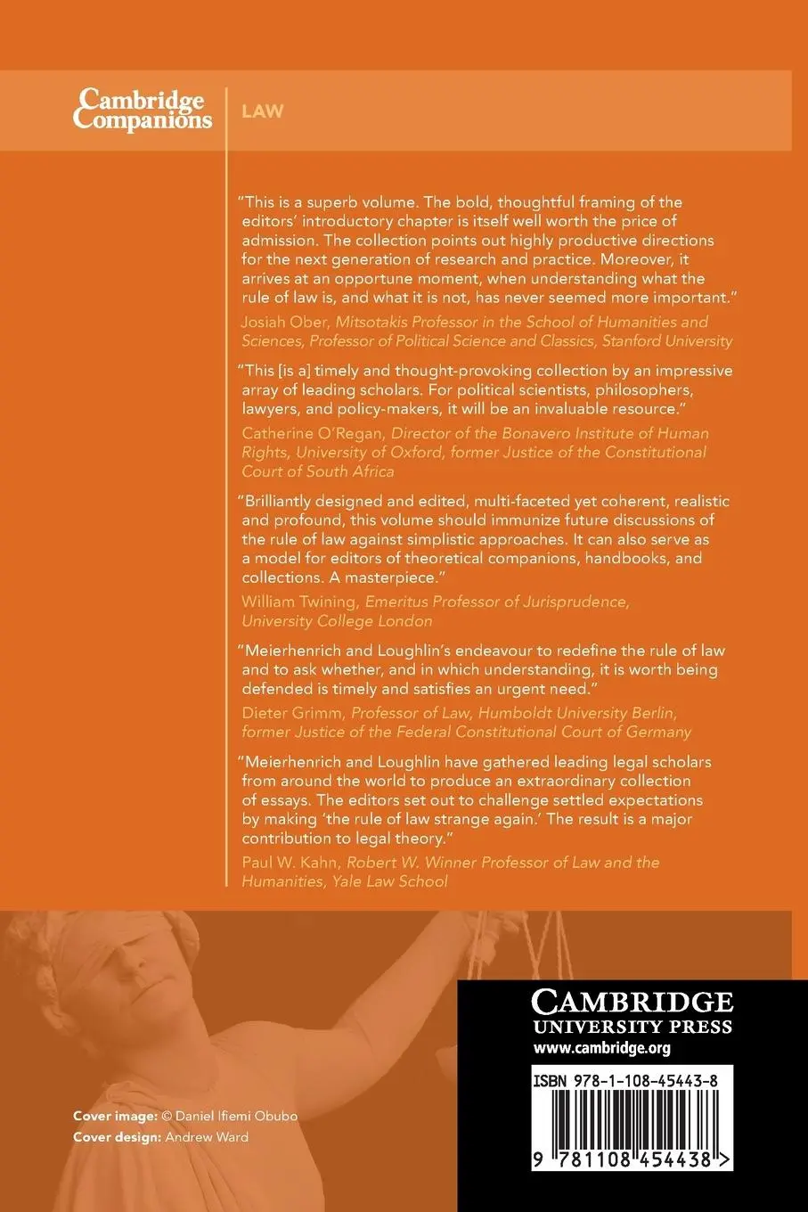 Rückseite: 9781108454438 | The Cambridge Companion to the Rule of Law | Jens Meierhenrich (u. a.)