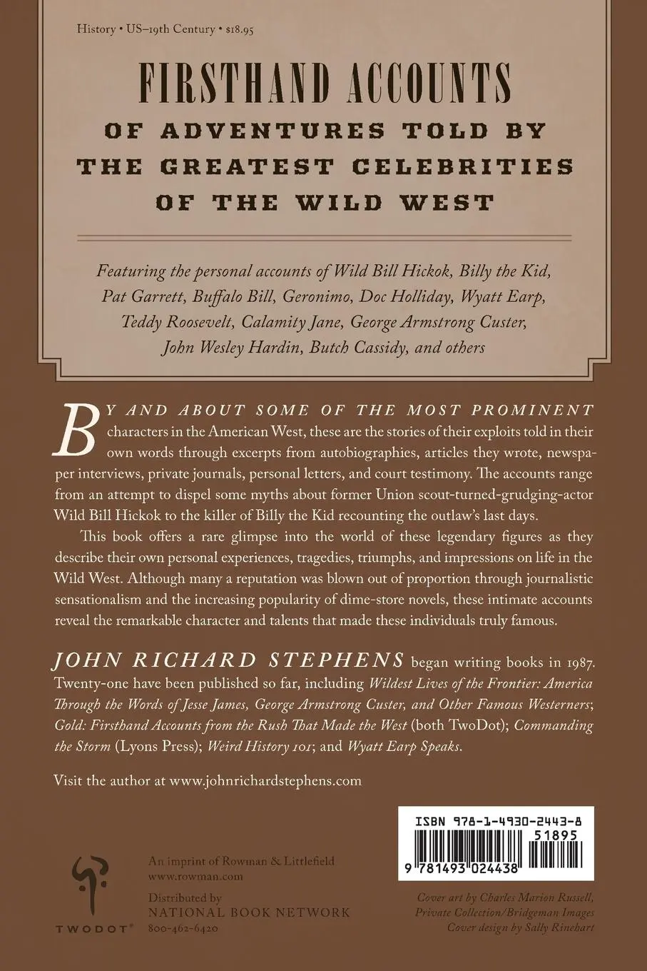 Rückseite: 9781493024438 | Wildest Lives of the Wild West | John Richard Stephens | Taschenbuch