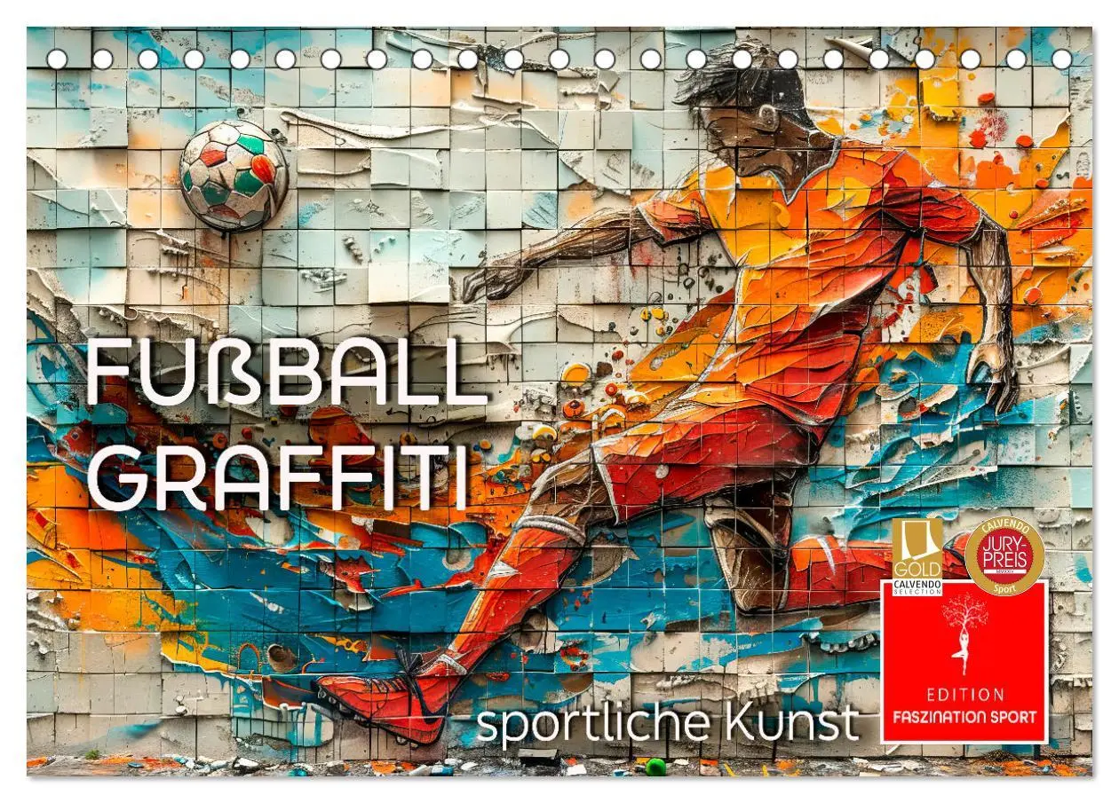 Cover: 9783457284438 | Fußball Graffiti - sportliche Kunst (Tischkalender 2026 DIN A5...