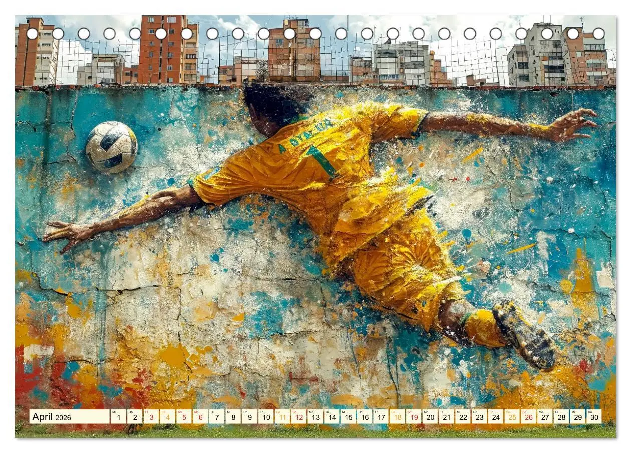 Bild: 9783457284438 | Fußball Graffiti - sportliche Kunst (Tischkalender 2026 DIN A5...
