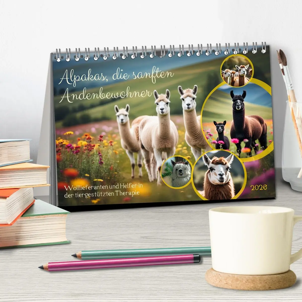 Bild: 9783457354438 | Alpakas, die sanften Andenbewohner (Tischkalender 2026 DIN A5...