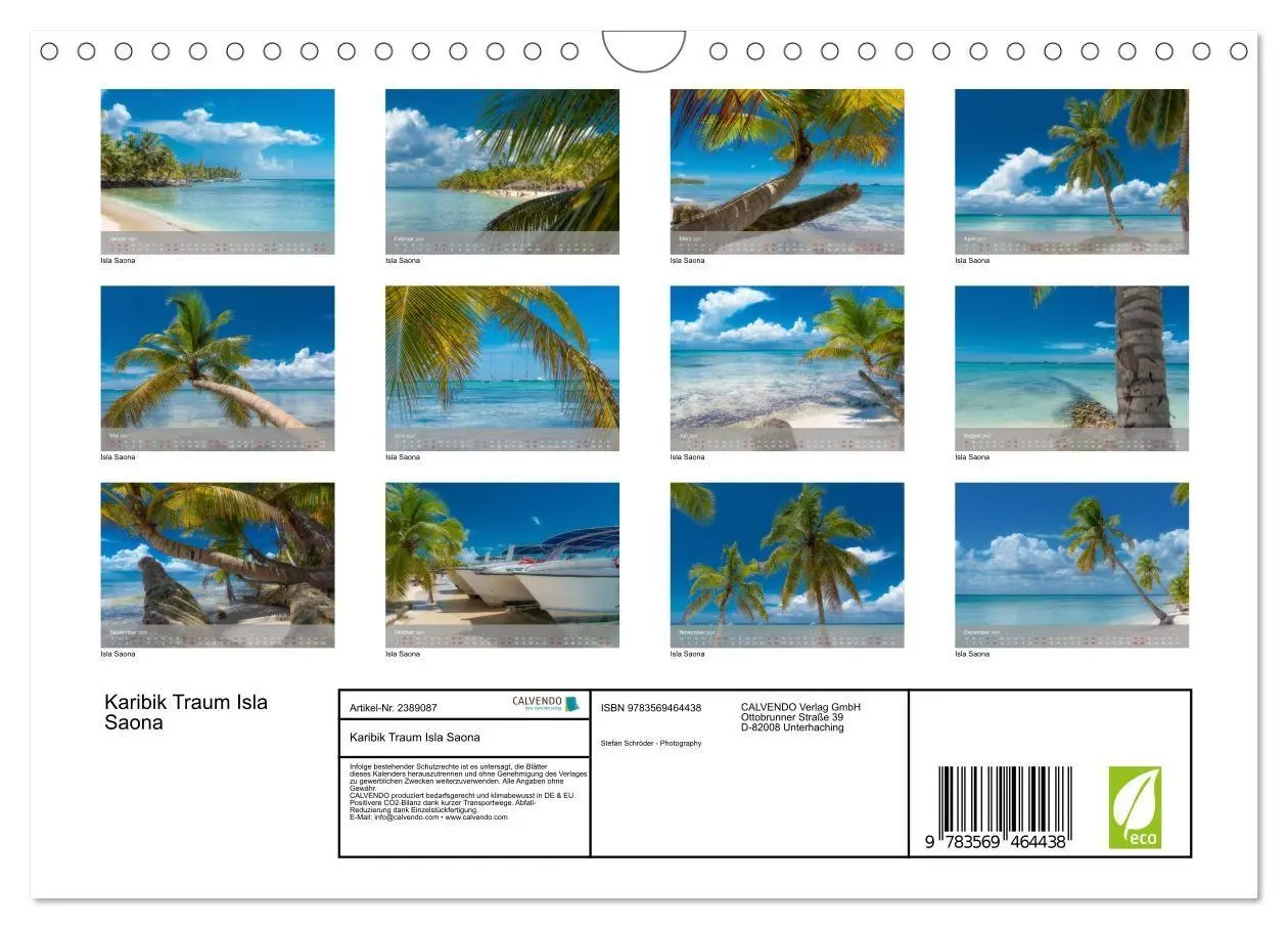 Bild: 9783569464438 | Karibik Traum Isla Saona (Wandkalender 2027 DIN A4 quer), CALVENDO...