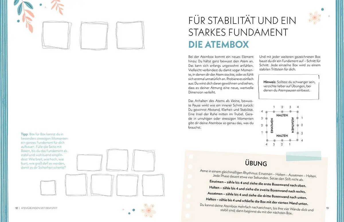 Bild: 9783735854438 | Atemübungen mit dem Stift | Einatmen, ausatmen, zu dir selbst finden.