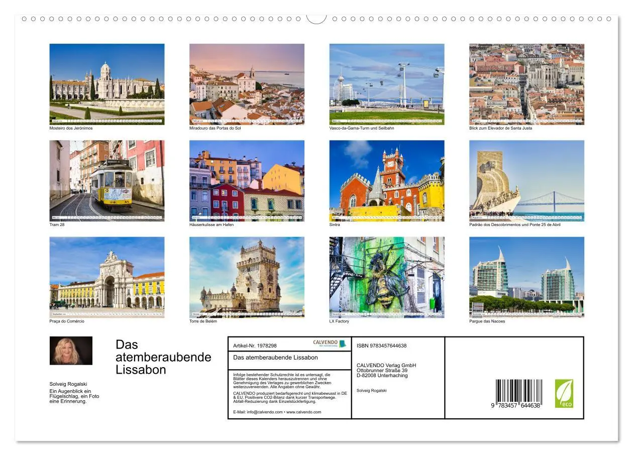 Bild: 9783457644638 | Das atemberaubende Lissabon (Wandkalender 2026 DIN A2 quer),...