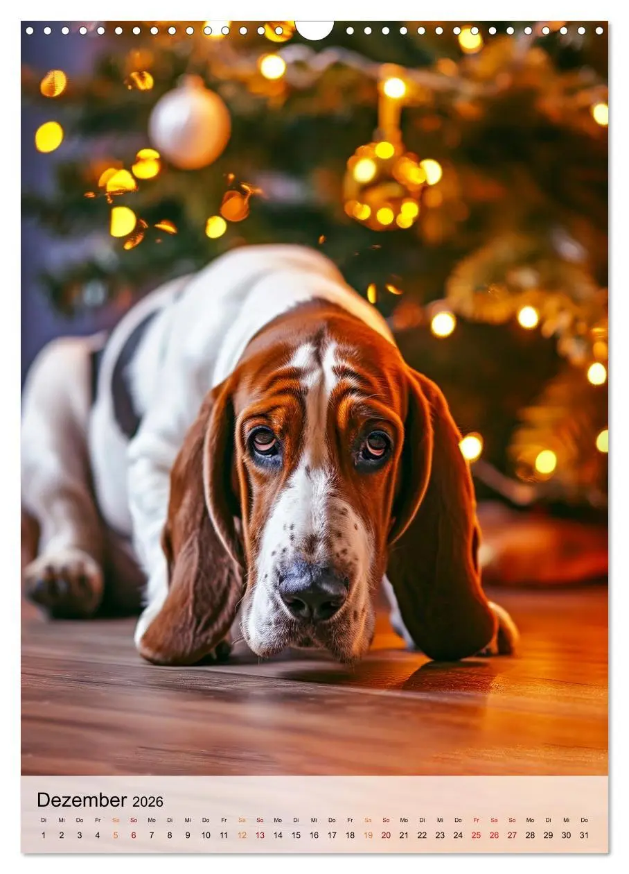 Bild: 9783516284638 | Basset Hound - freundlich und anhänglich (Wandkalender 2026 DIN A3...