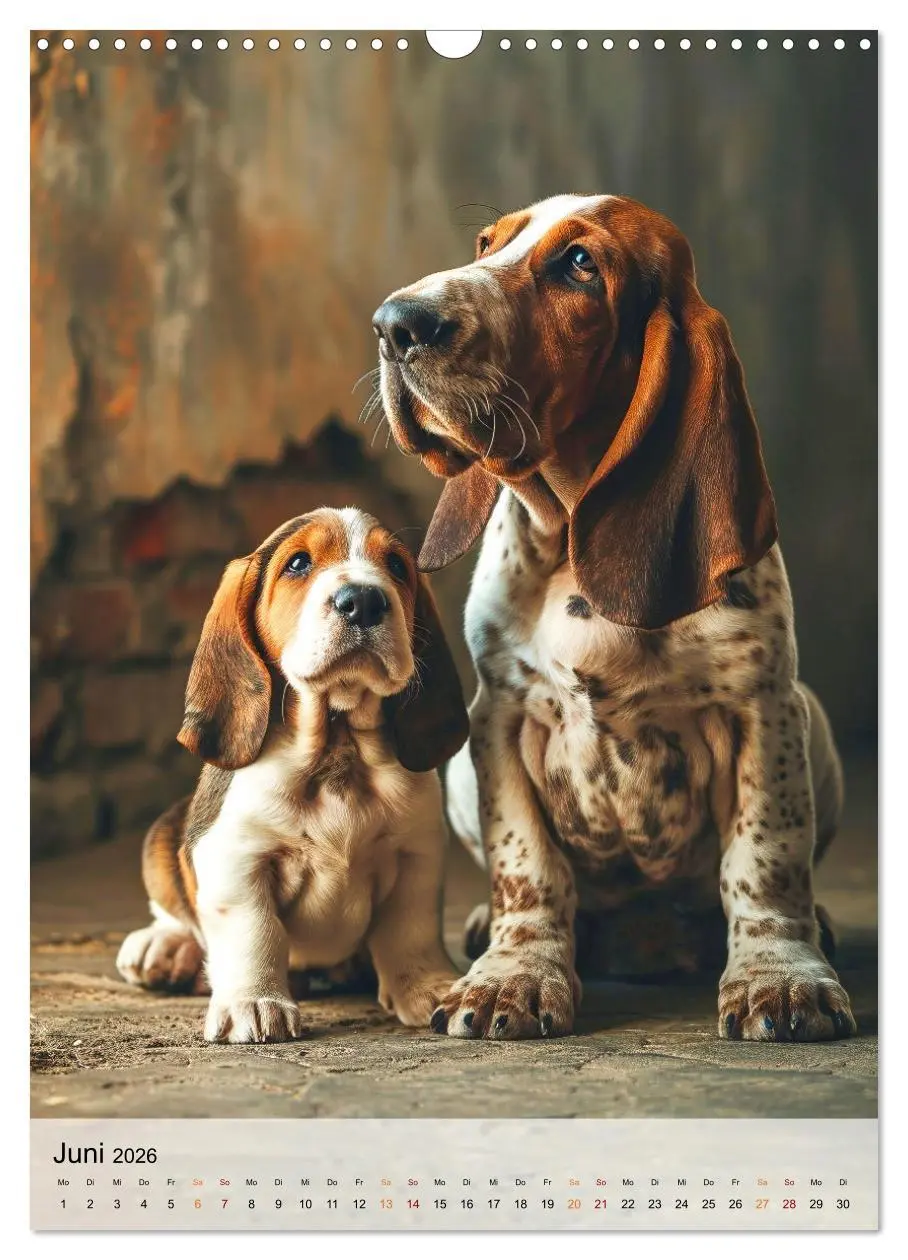 Bild: 9783516284638 | Basset Hound - freundlich und anhänglich (Wandkalender 2026 DIN A3...