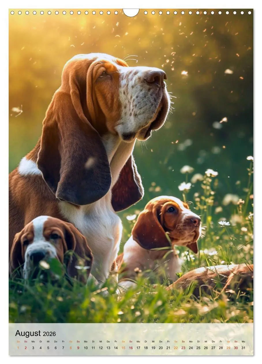 Bild: 9783516284638 | Basset Hound - freundlich und anhänglich (Wandkalender 2026 DIN A3...
