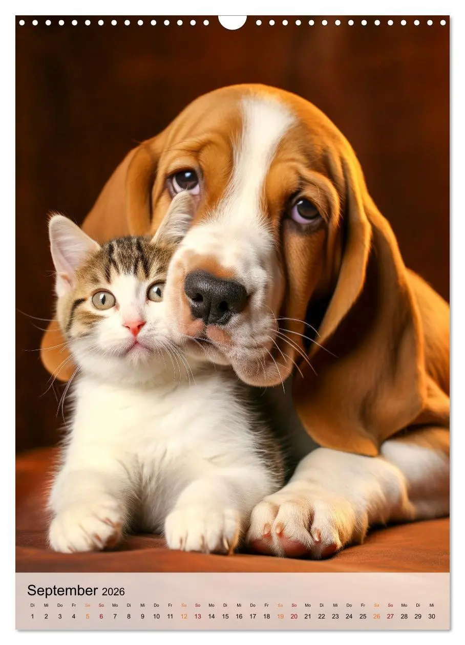 Bild: 9783516284638 | Basset Hound - freundlich und anhänglich (Wandkalender 2026 DIN A3...