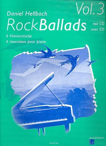 Cover: 9990000174638 | RockBallads 3 | 6 Klavierstücke, mit CD | Daniel Hellbach | Broschüre