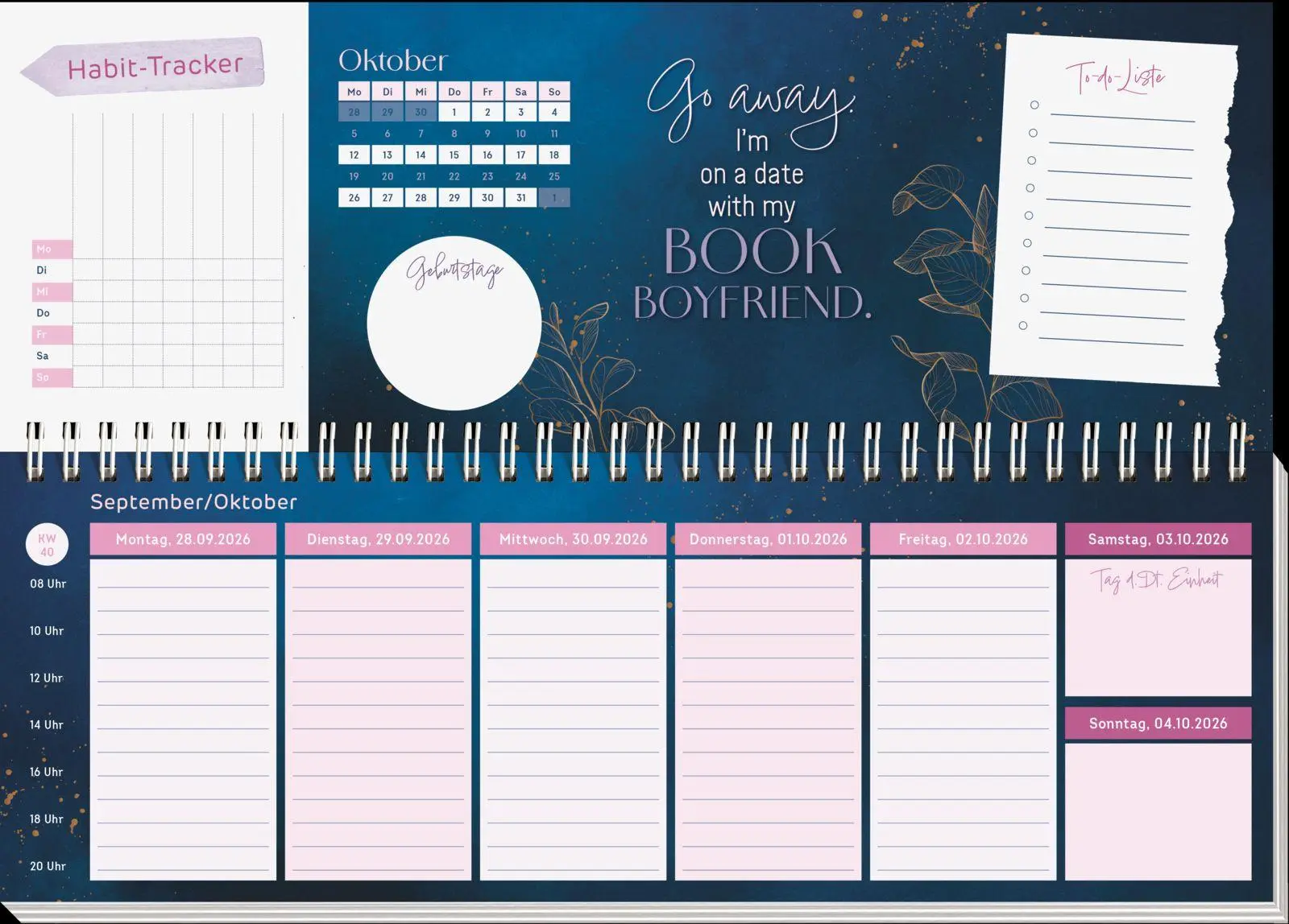 Bild: 4036442014738 | Tischkalender 2027 quer: I believe in Book Love | Groh Verlag | 64 S.