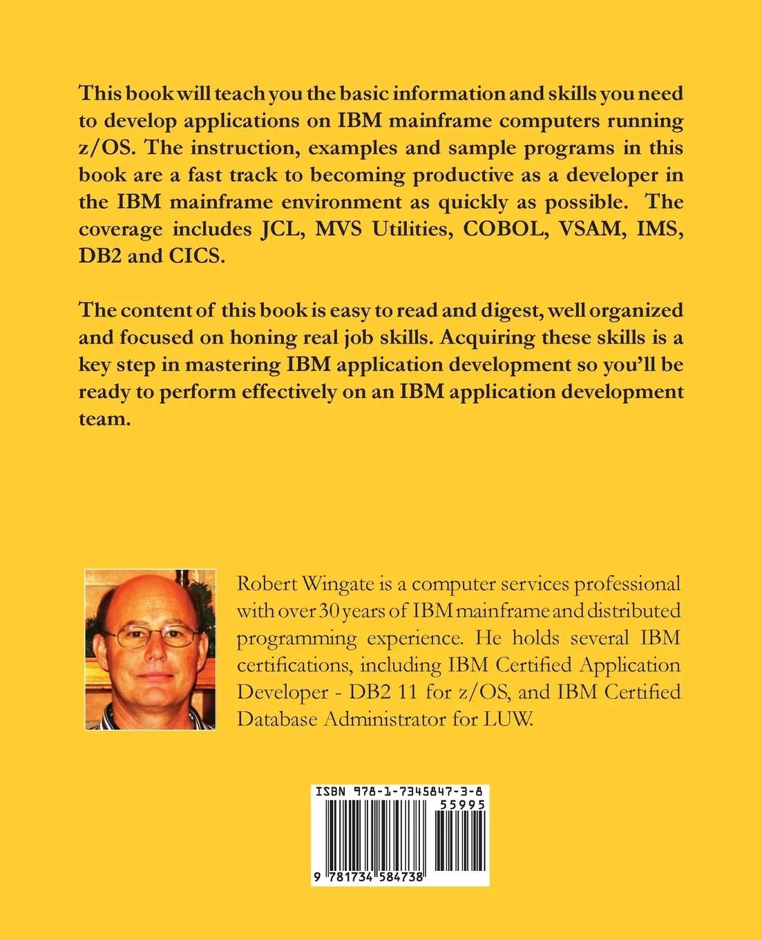 Rückseite: 9781734584738 | IBM Mainframe Developer Training and Reference Guide | Robert Wingate