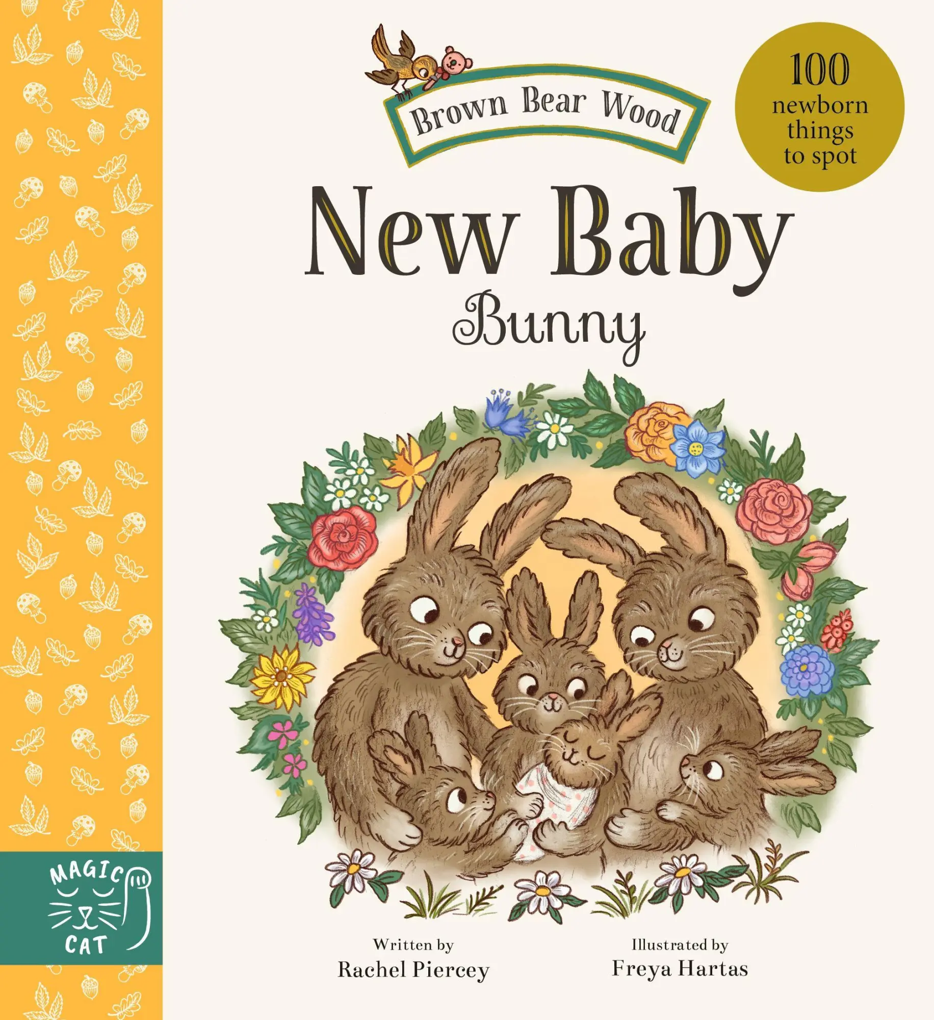 Cover: 9781917044738 | Brown Bear Wood: New Baby Bunny | 100 Newborn Things to Spot | Piercey