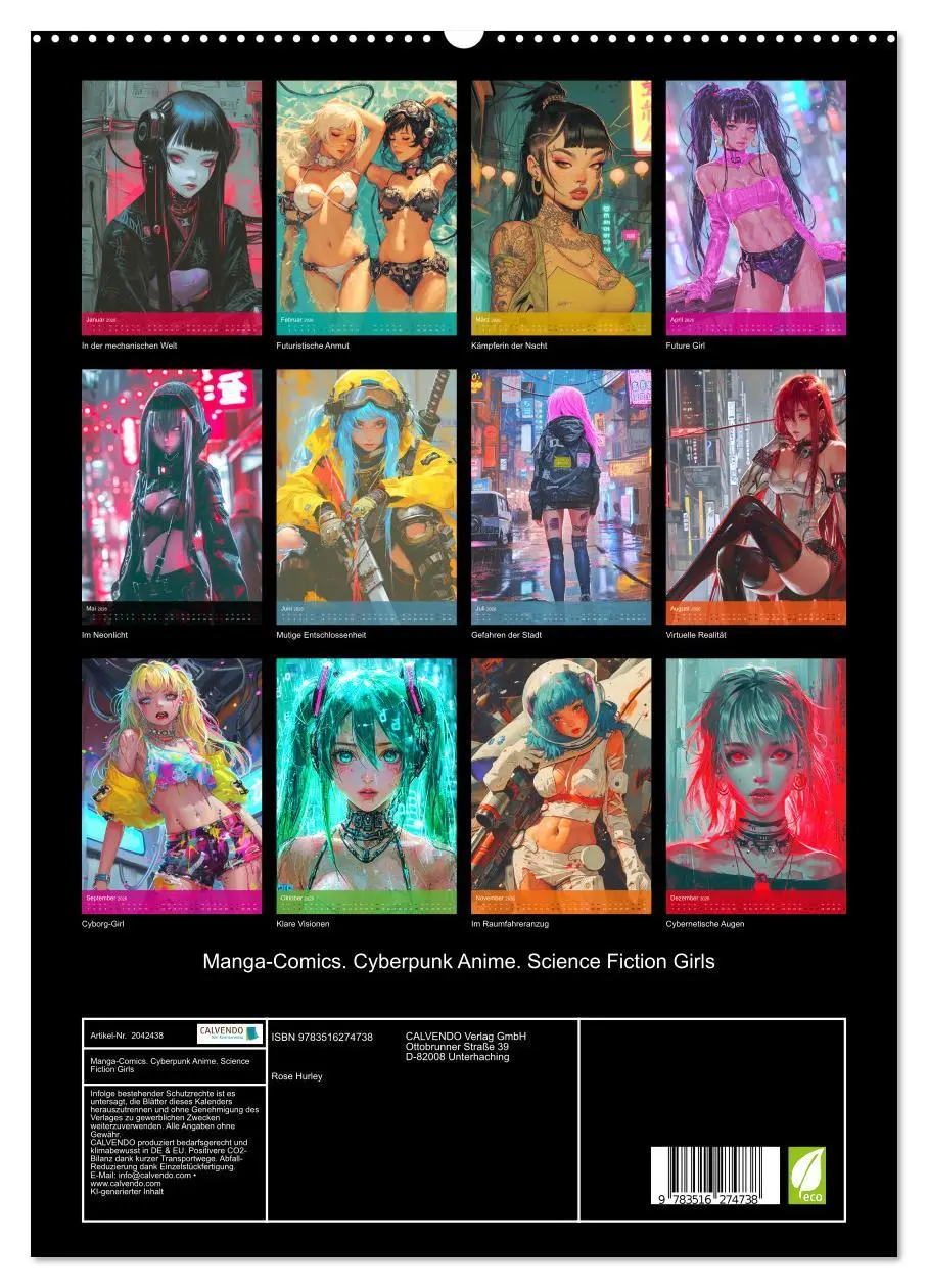 Bild: 9783516274738 | Manga-Comics. Cyberpunk Anime. Science Fiction Girls (hochwertiger...