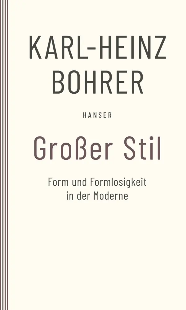 Cover: 9783446284838 | Großer Stil | Karl Heinz Bohrer | Taschenbuch | 282 S. | Deutsch