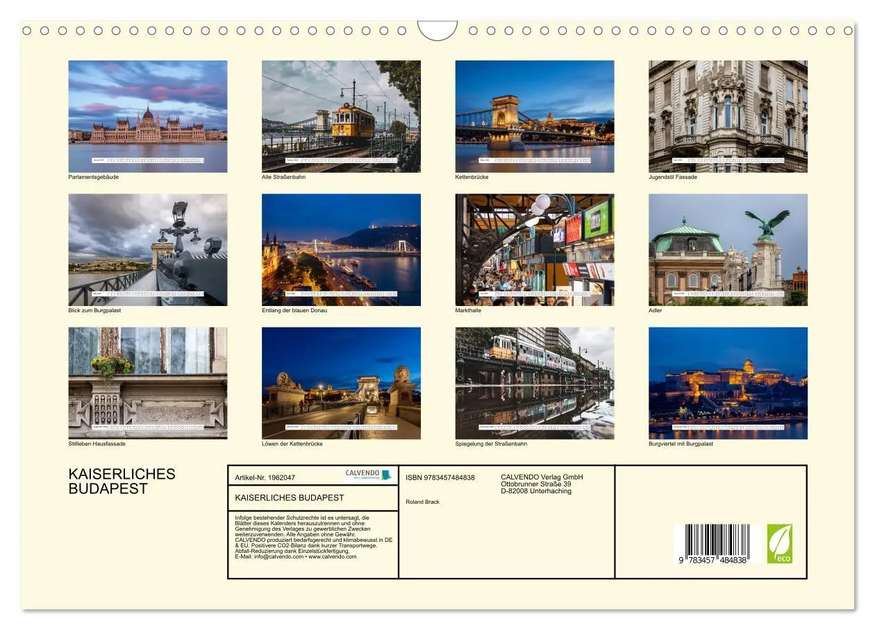 Bild: 9783457484838 | KAISERLICHES BUDAPEST (Wandkalender 2026 DIN A3 quer), CALVENDO...