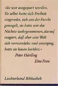 Cover: 9783462024838 | Eine Frau | Peter Härtling | Buch | 375 S. | Deutsch