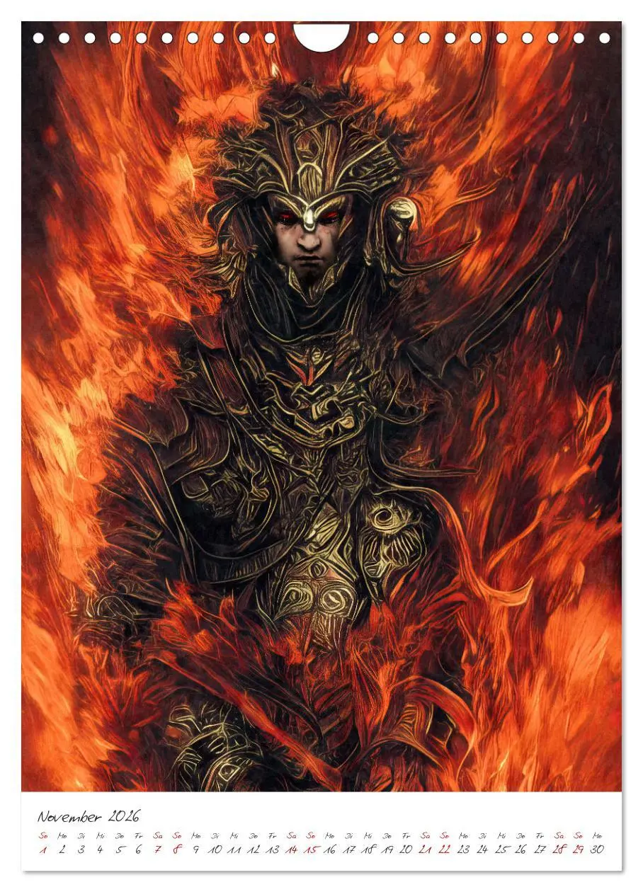 Bild: 9783516334838 | Dark Fantasy Art - Zeit der Helden (Wandkalender 2026 DIN A4 hoch),...
