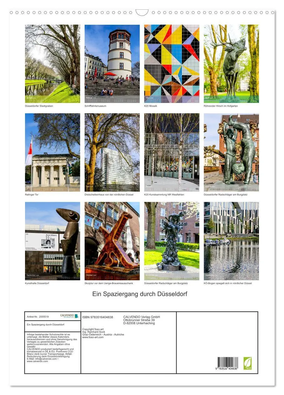 Bild: 9783516404838 | Ein Spaziergang durch Düsseldorf (Wandkalender 2026 DIN A2 hoch),...