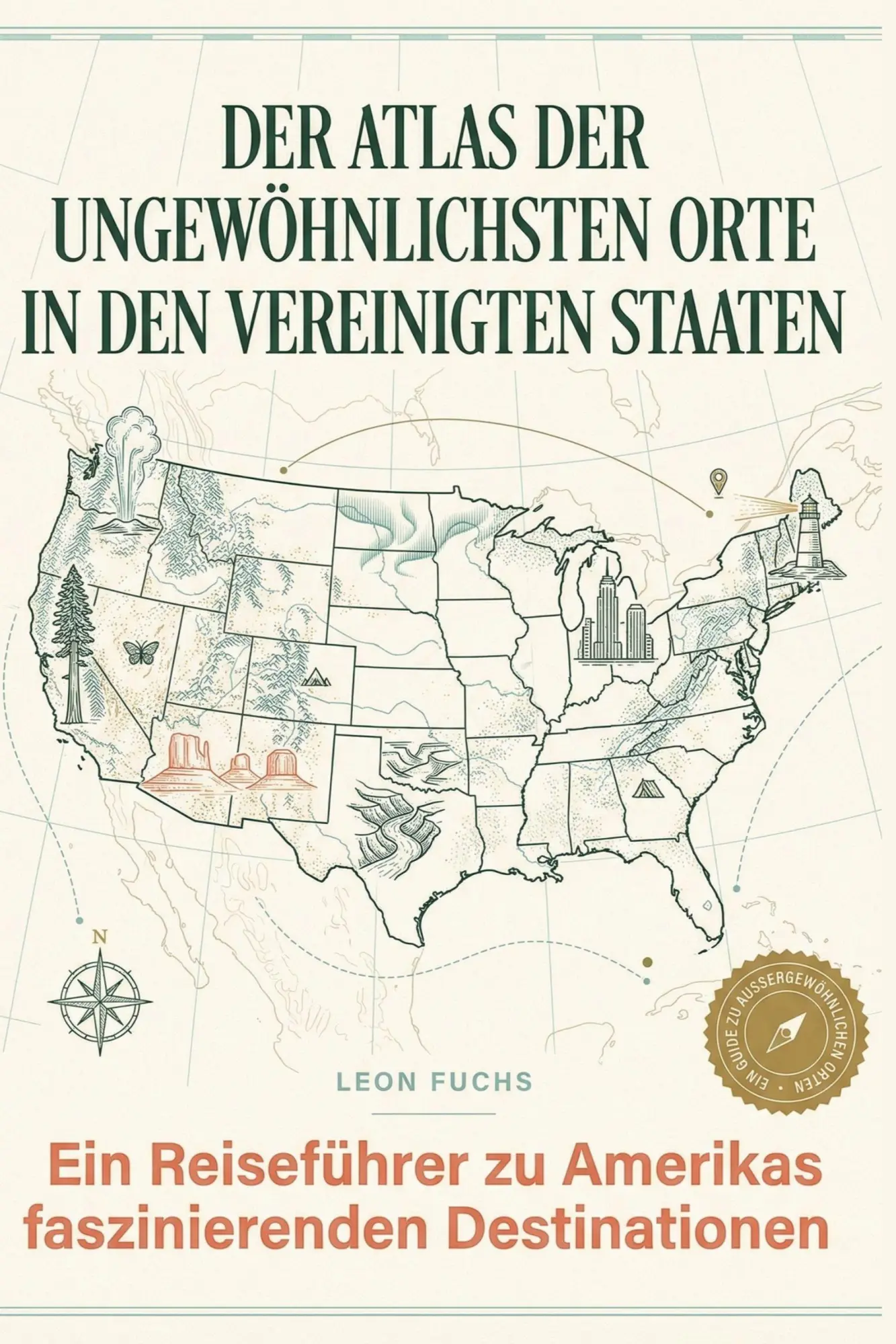 Cover: 9783695394838 | Der Atlas der ungewöhnlichsten Orte in den Vereinigten Staaten | Fuchs