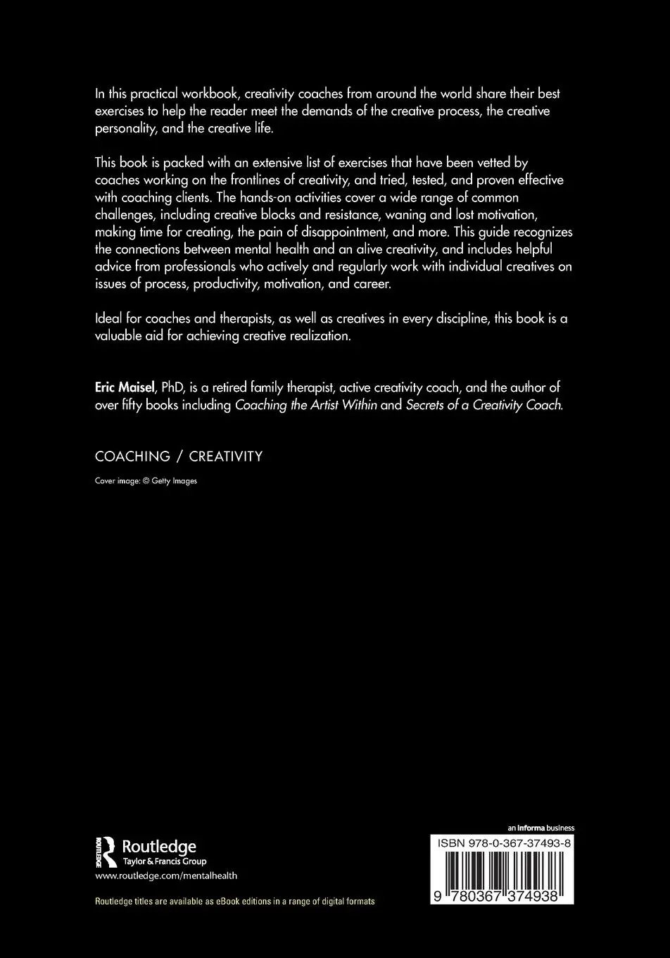 Rückseite: 9780367374938 | The Creativity Workbook for Coaches and Creatives | Eric Maisel | Buch