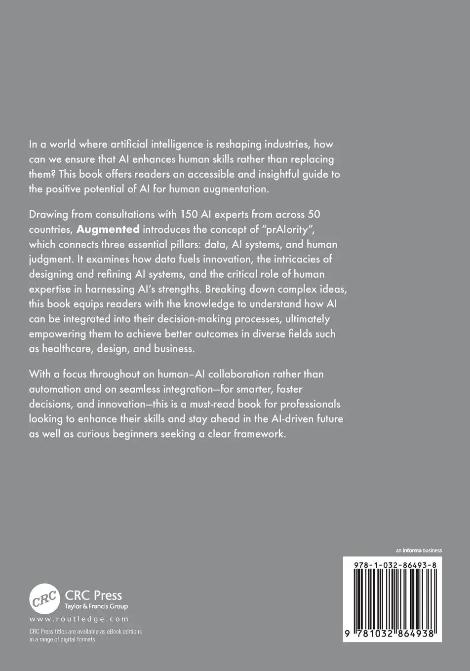 Rückseite: 9781032864938 | Augmented | prAIority to Enhance Human Judgment through Data and AI