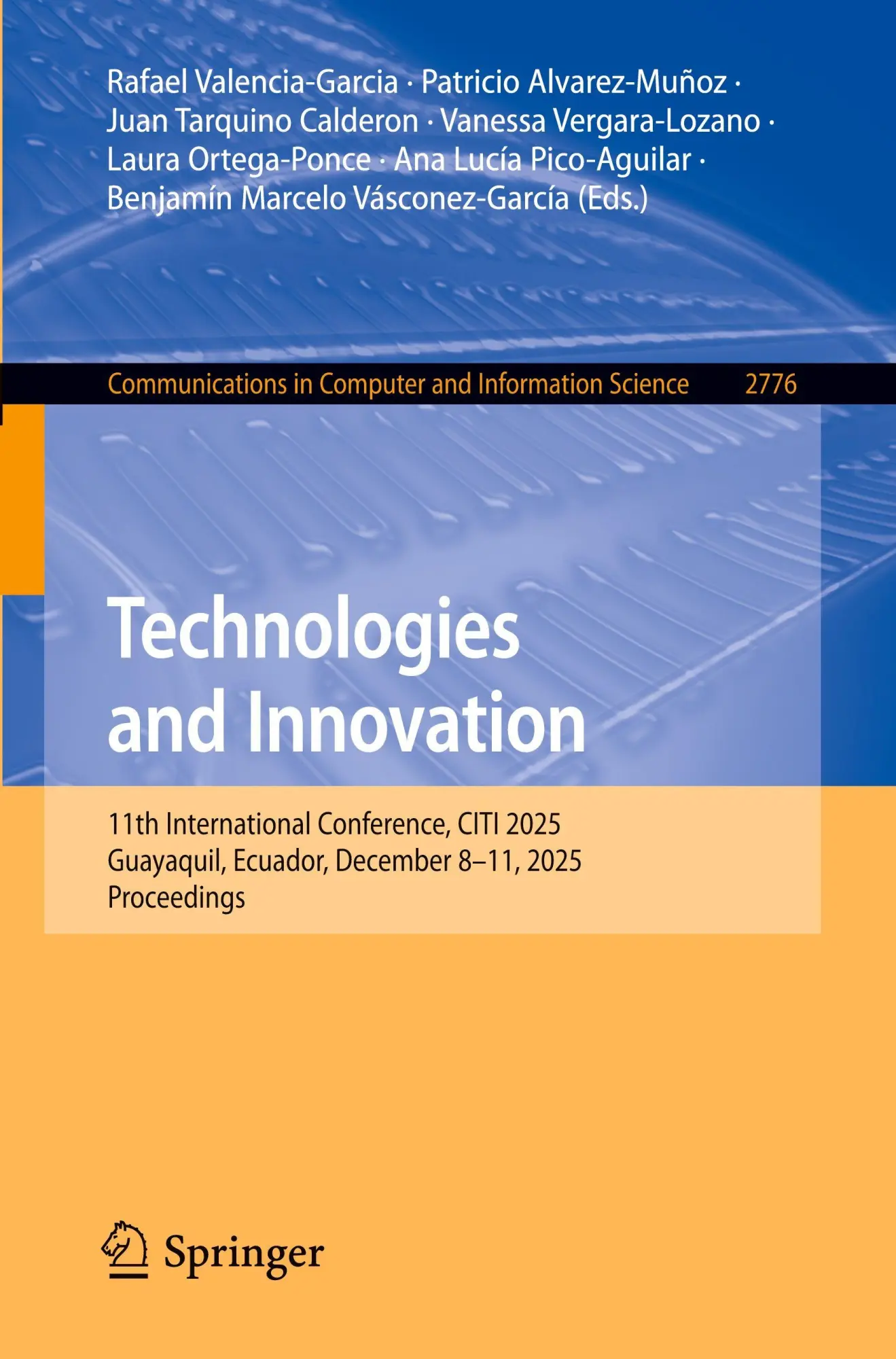 Cover: 9783032114938 | Technologies and Innovation | Rafael Valencia-Garcia (u. a.) | Buch