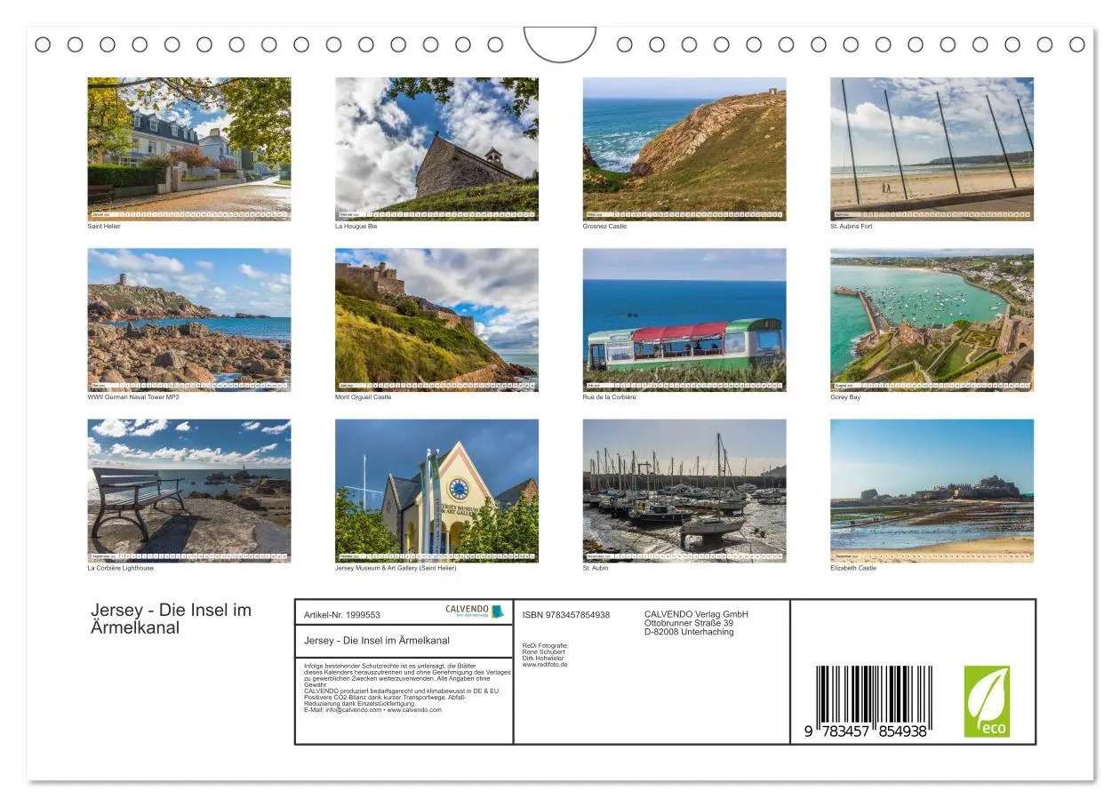 Bild: 9783457854938 | Jersey - Die Insel im Ärmelkanal (Wandkalender 2026 DIN A4 quer),...