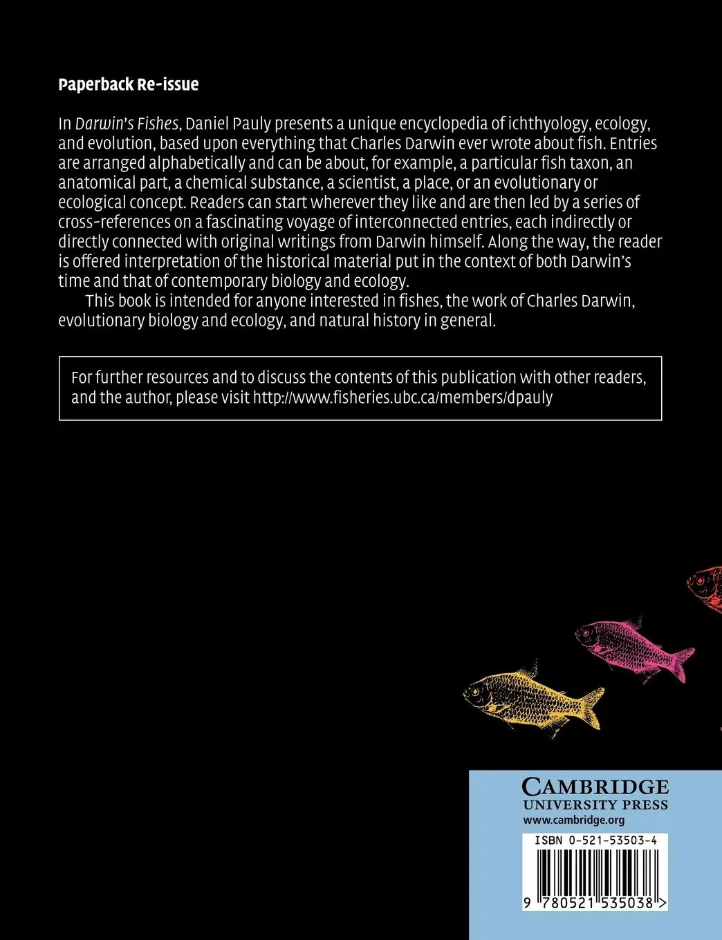 Rückseite: 9780521535038 | Darwin's Fishes | Daniel Pauly (u. a.) | Taschenbuch | Englisch | 2007