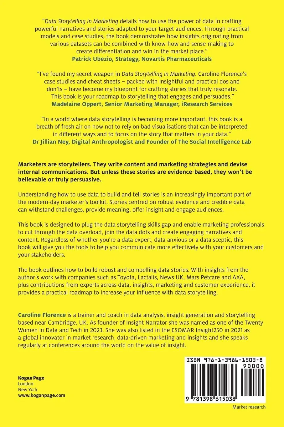 Rückseite: 9781398615038 | Data Storytelling in Marketing | Caroline Florence | Taschenbuch