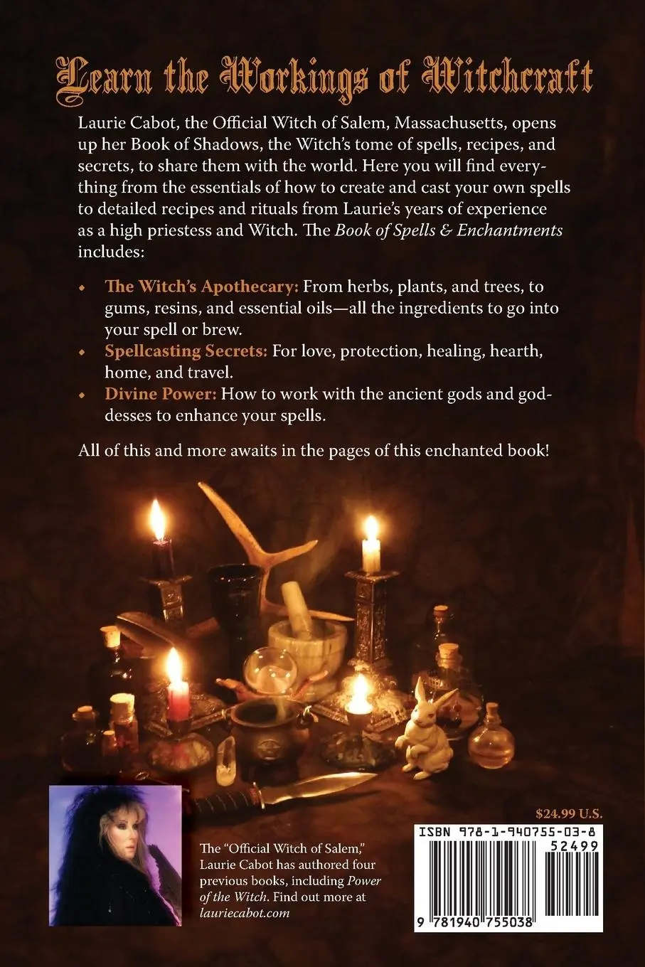 Rückseite: 9781940755038 | Laurie Cabot's Book of Spells &amp; Enchantments | Laurie Cabot | Buch