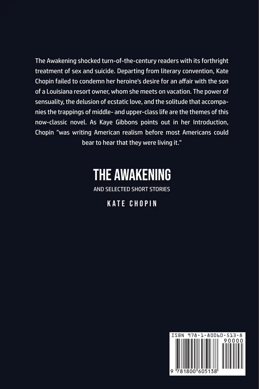 Rückseite: 9781800605138 | THE AWAKENING | and Selected Short Stories | Kate Chopin | Taschenbuch