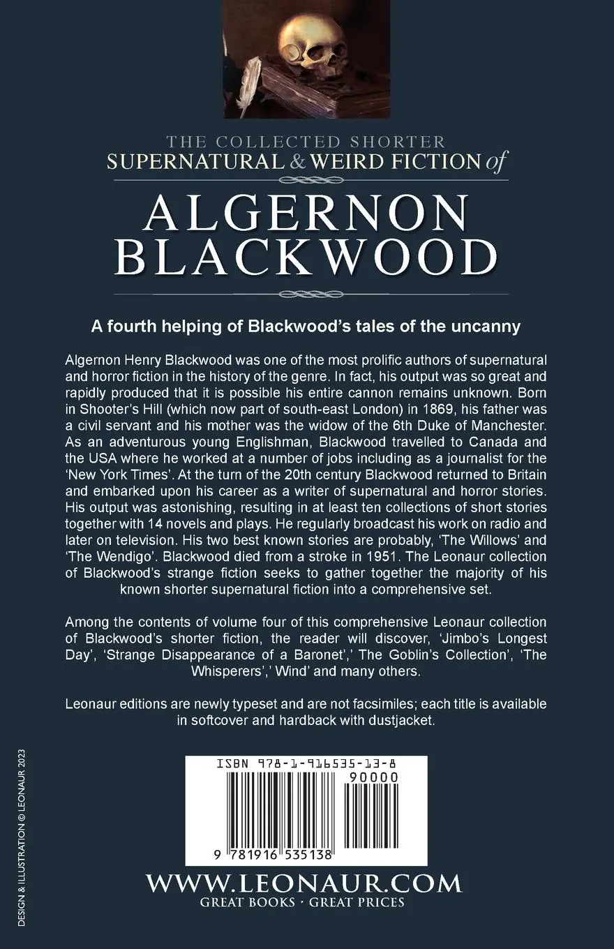 Rückseite: 9781916535138 | The Collected Shorter Supernatural &amp; Weird Fiction of Algernon...