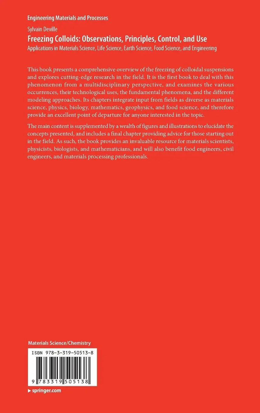 Rückseite: 9783319505138 | Freezing Colloids: Observations, Principles, Control, and Use | Buch