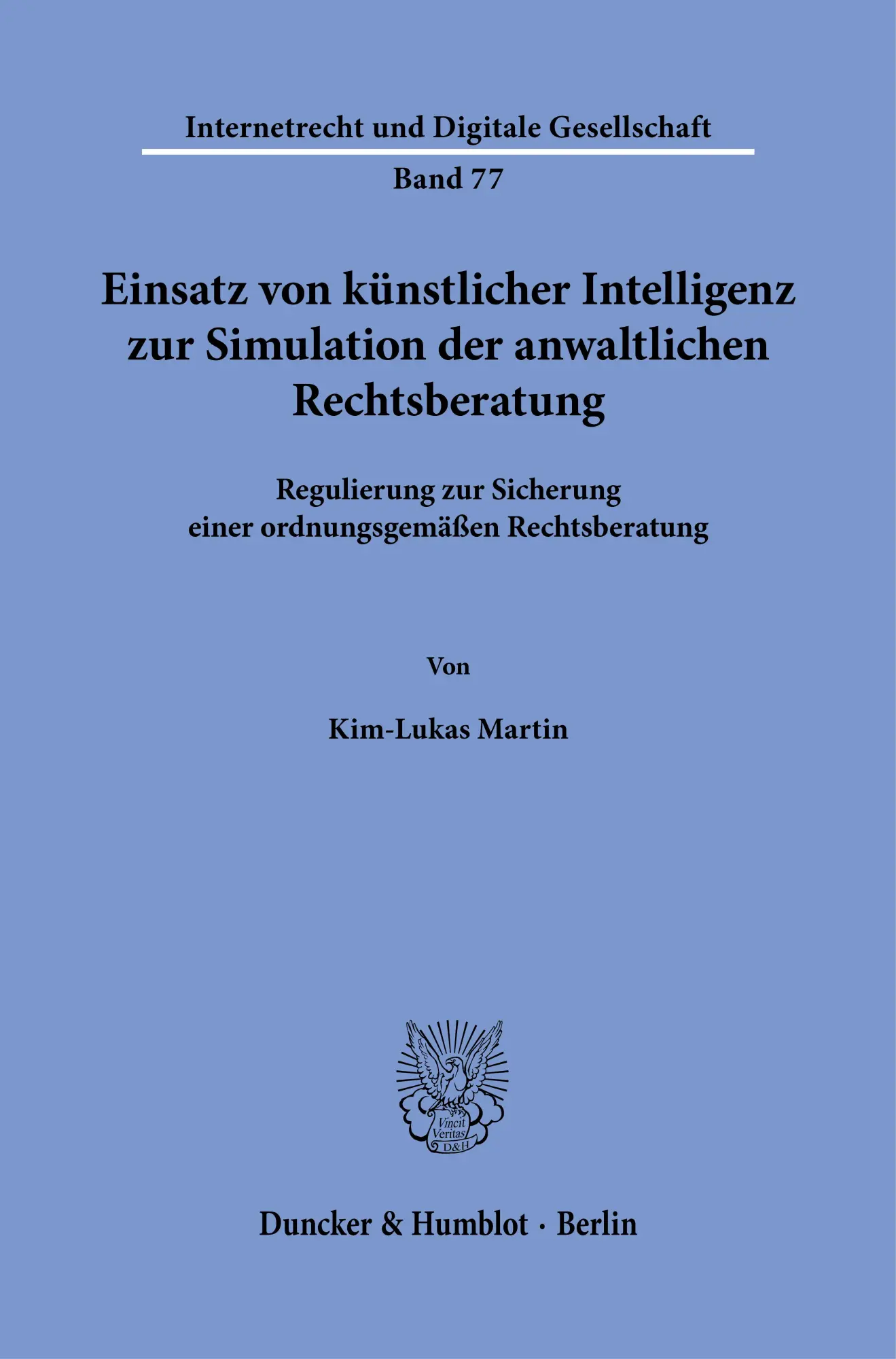Cover: 9783428195138 | Einsatz von künstlicher Intelligenz zur Simulation der anwaltlichen...