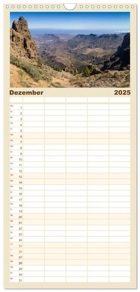Bild: 9783457115138 | Familienplaner 2025 - Gran Canaria - Extrabreite Landschaften mit 5...