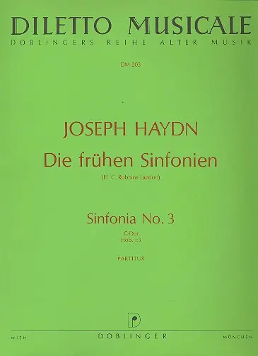 Sinfonie G-Dur Nr.3 Hob.I:3 für Orchester Partitur