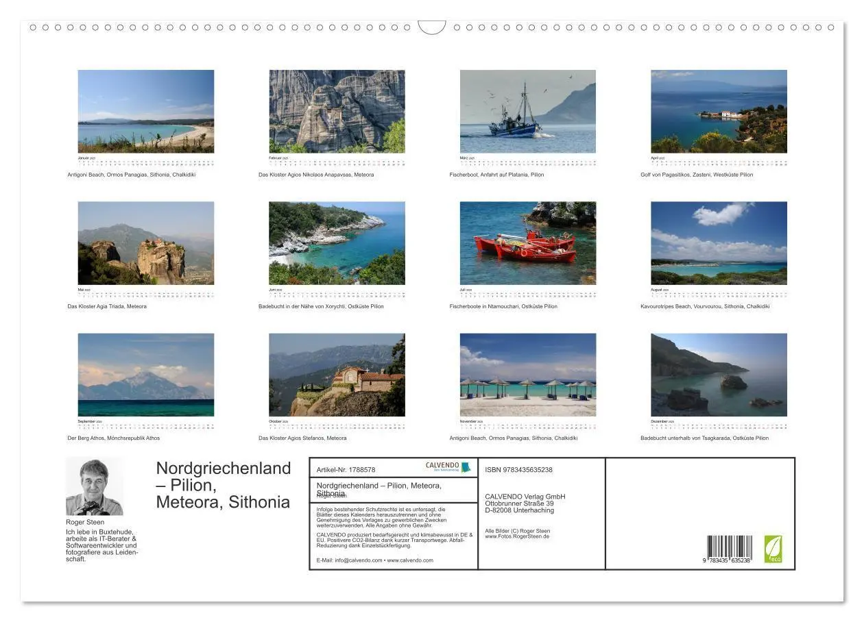Bild: 9783435635238 | Nordgriechenland - Pilion, Meteora, Sithonia (Wandkalender 2025 DIN...