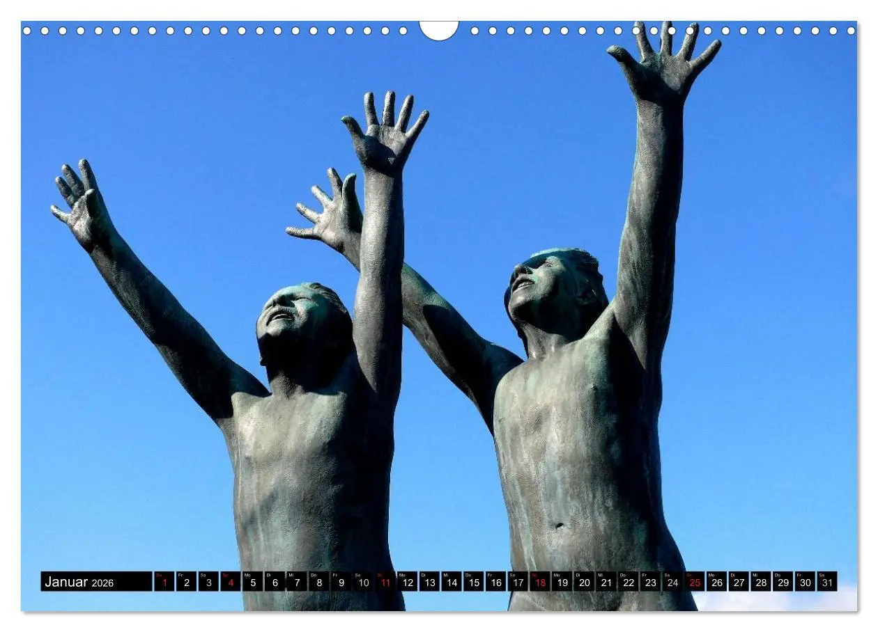 Bild: 9783516125238 | Vigeland Skulpturen Park Oslo (Wandkalender 2026 DIN A3 quer),...