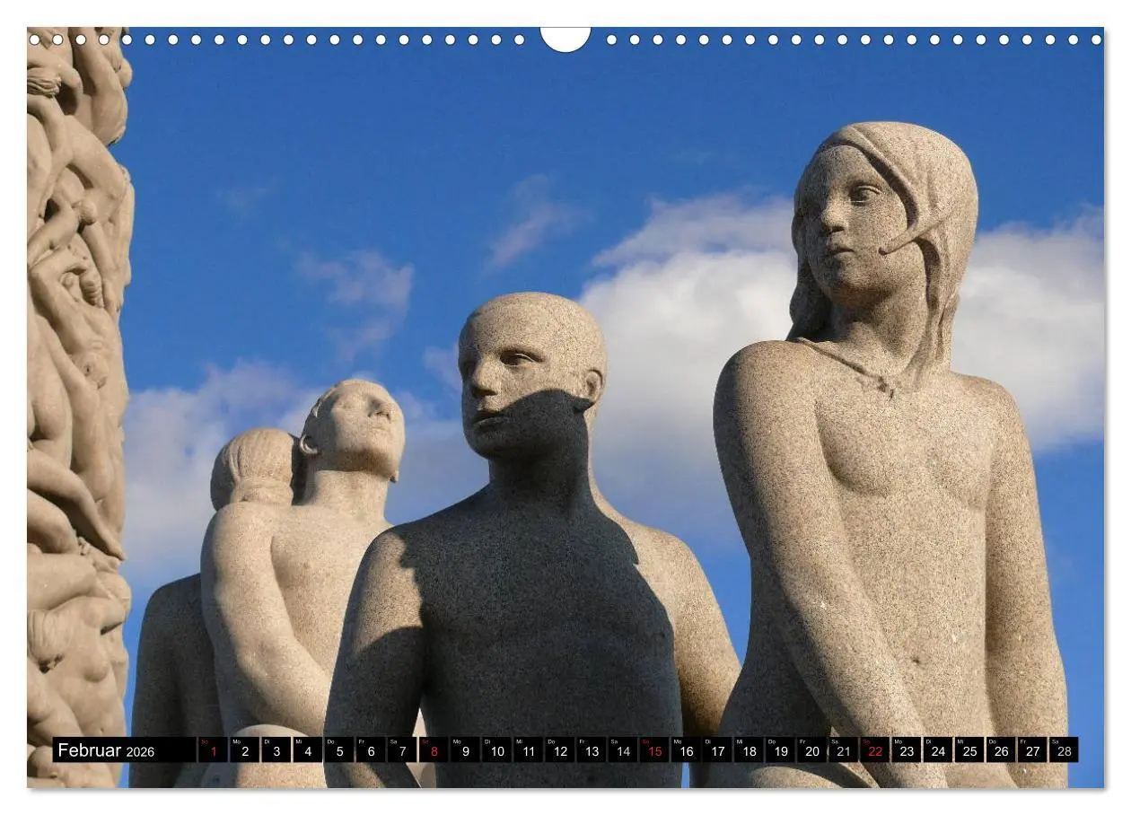 Bild: 9783516125238 | Vigeland Skulpturen Park Oslo (Wandkalender 2026 DIN A3 quer),...