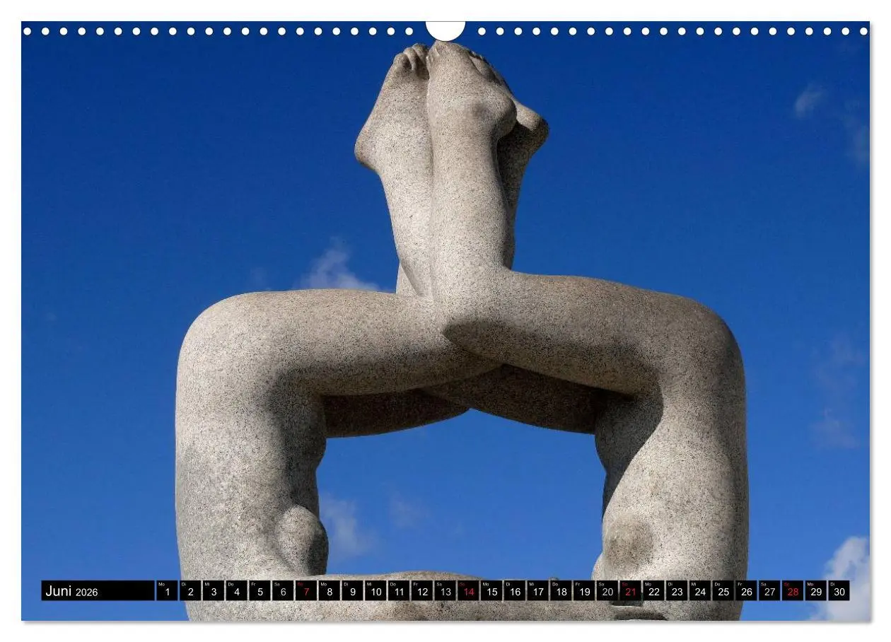 Bild: 9783516125238 | Vigeland Skulpturen Park Oslo (Wandkalender 2026 DIN A3 quer),...