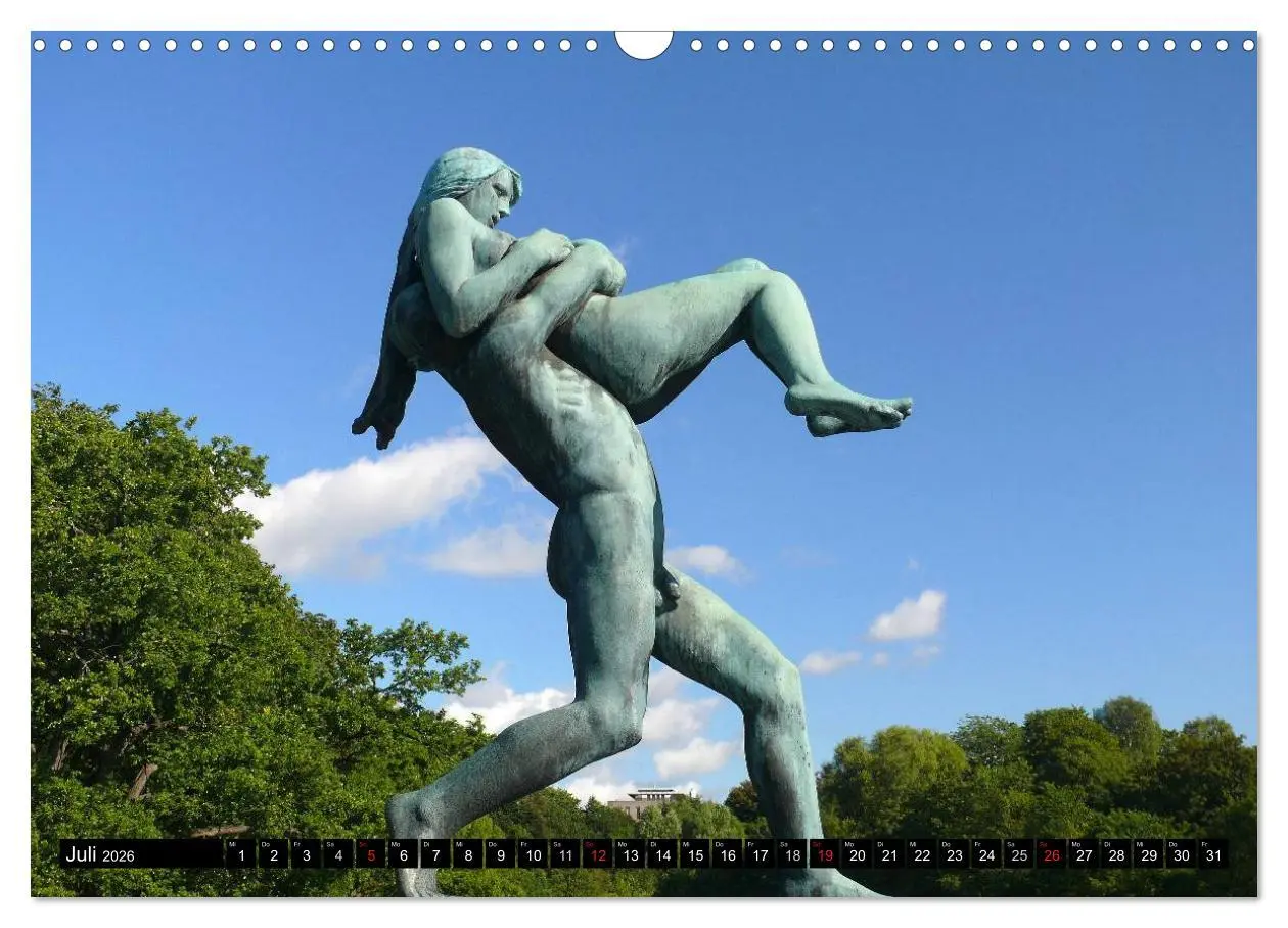Bild: 9783516125238 | Vigeland Skulpturen Park Oslo (Wandkalender 2026 DIN A3 quer),...