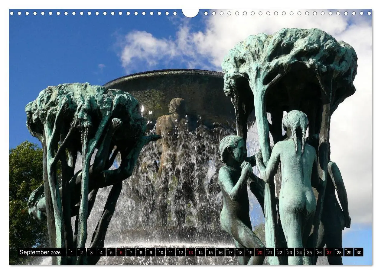 Bild: 9783516125238 | Vigeland Skulpturen Park Oslo (Wandkalender 2026 DIN A3 quer),...